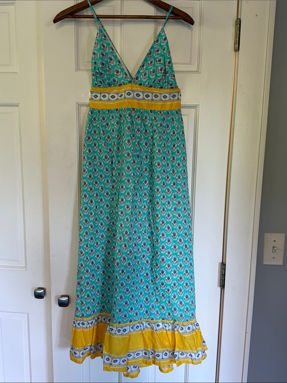 J. Crew Block Print Maxi Dress